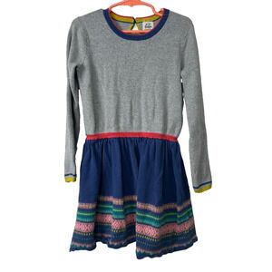 Mini Boden Sweater Dress Girls size 6-7Y Long Sleeve Blended Casual Striped D14